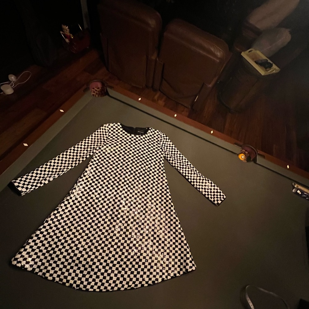 Emporio Armani sequence black and white dress